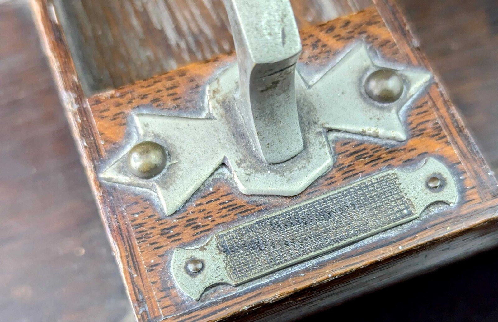 Antique Novelty Trug Table Vesta photo for sale