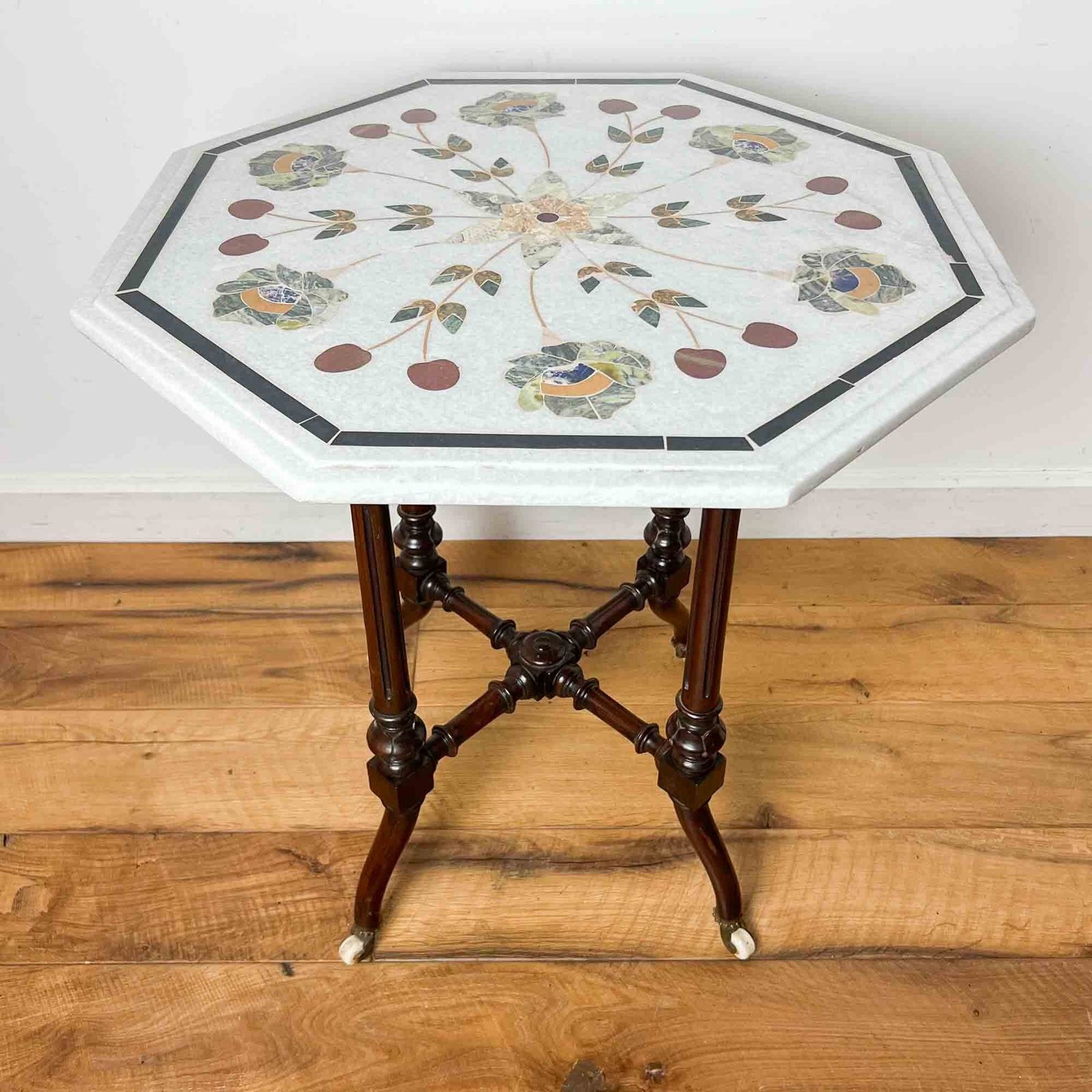 Antique Pietra Dura Occasional Table photo for sale