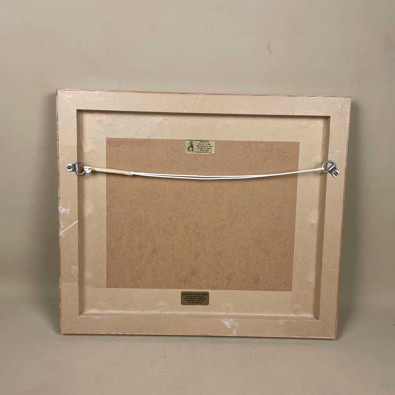 photo furniture Joanna Day Artwork Original Art Acrylic Painted 1997 Country Countryside Warm Colours Red Orange Wooden Frame Focal
