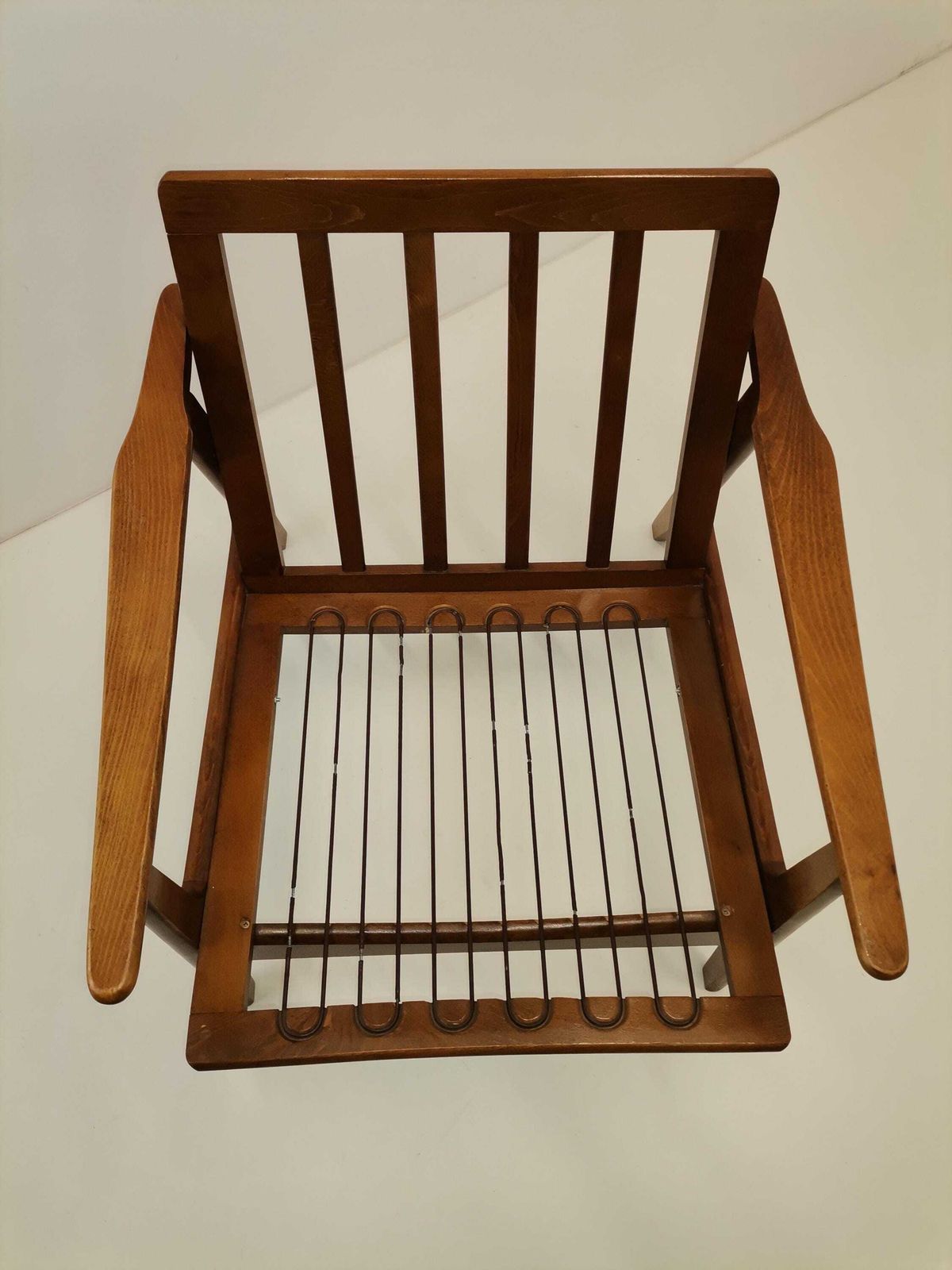 Mid Century Beige Fauteuil / Ca. Jaren 1960 Joegoslavië / Vintage Gestoffeerde Lounge Fauteuil / Scandinavische Stijl Fauteuil photo vintage