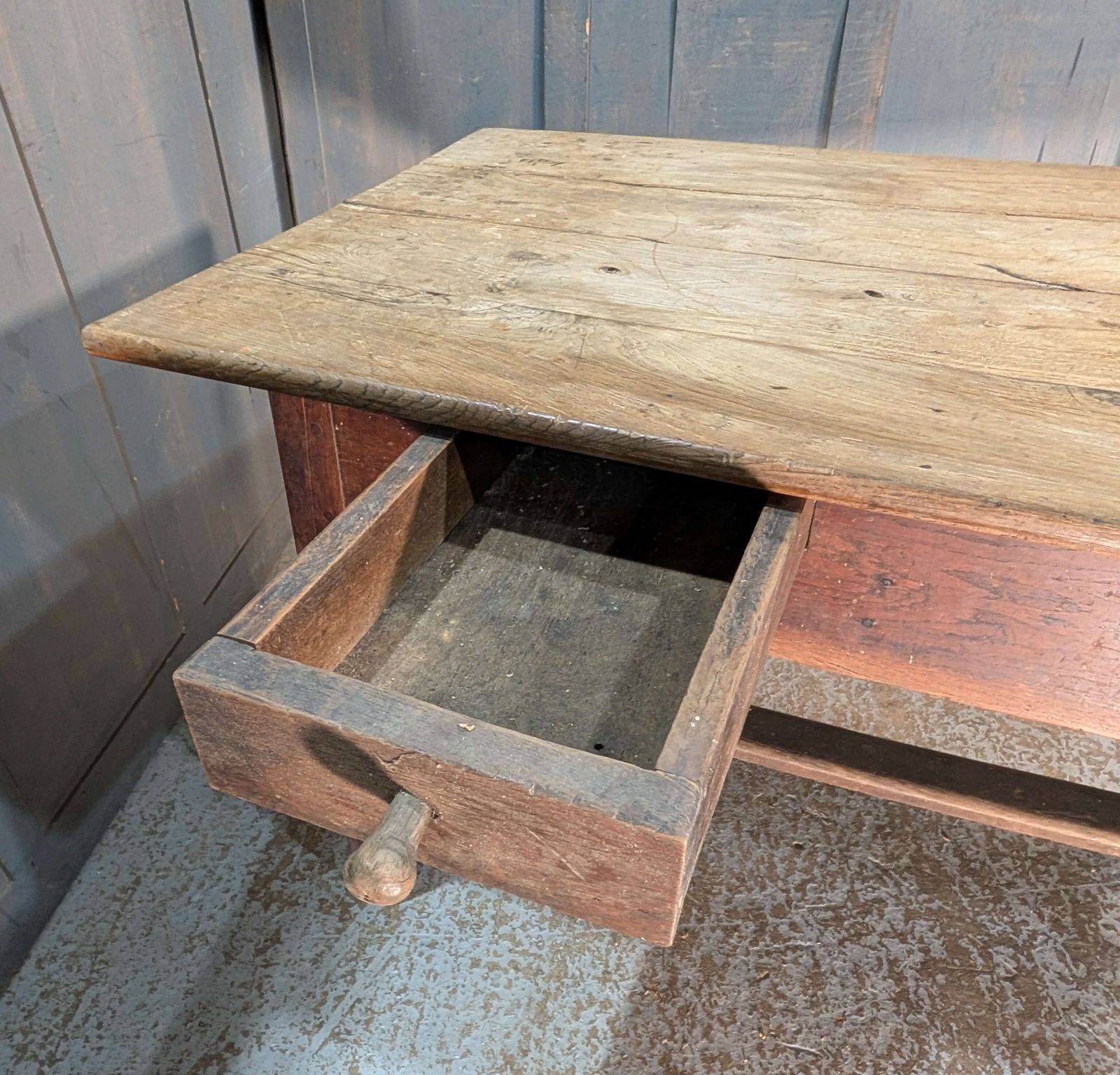 Antique 19th Century Oak French ‘Bread’ Table photo Furniture