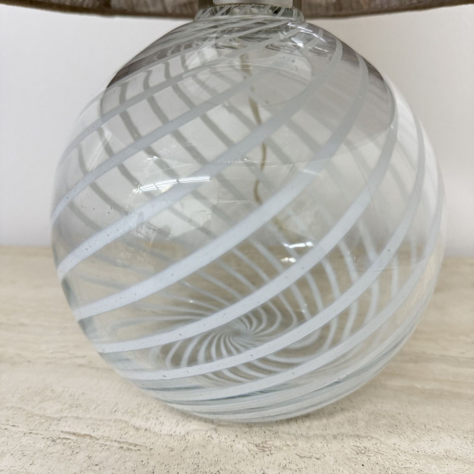 Mid Century Design Holmegaard Swirl Lamp, Jaren 1970, Denemarken photo for sale
