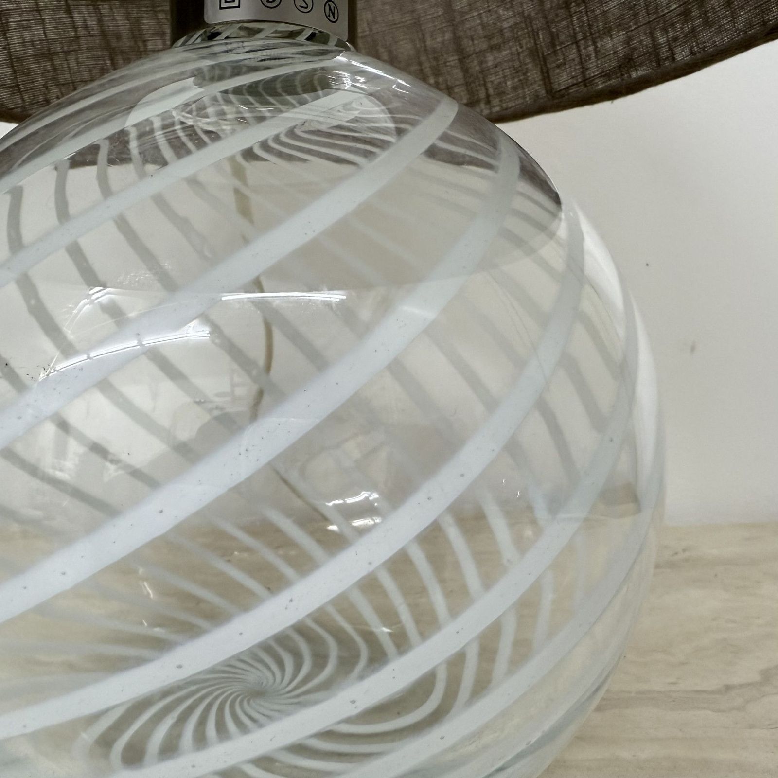 Mid Century Design Holmegaard Swirl Lamp, Jaren 1970, Denemarken photo Verlichting