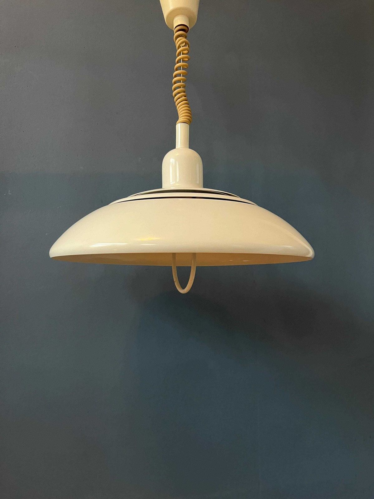 Vintage Mid Century Beige Dijkstra Pendant Lamp photo buy