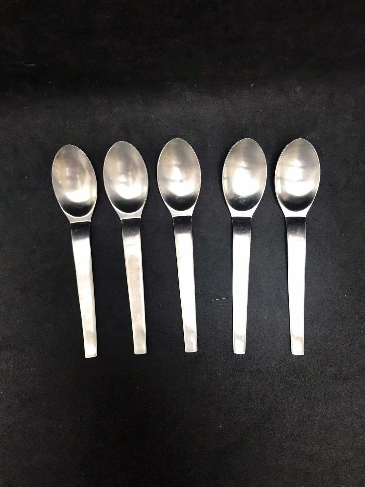 Modernist Flatware Spare Small Spoons Set 5 Carl Auböck Design For Morinox And Amboss 50s Post Modern Lunik 2060 Modern Austrian Design photo buy