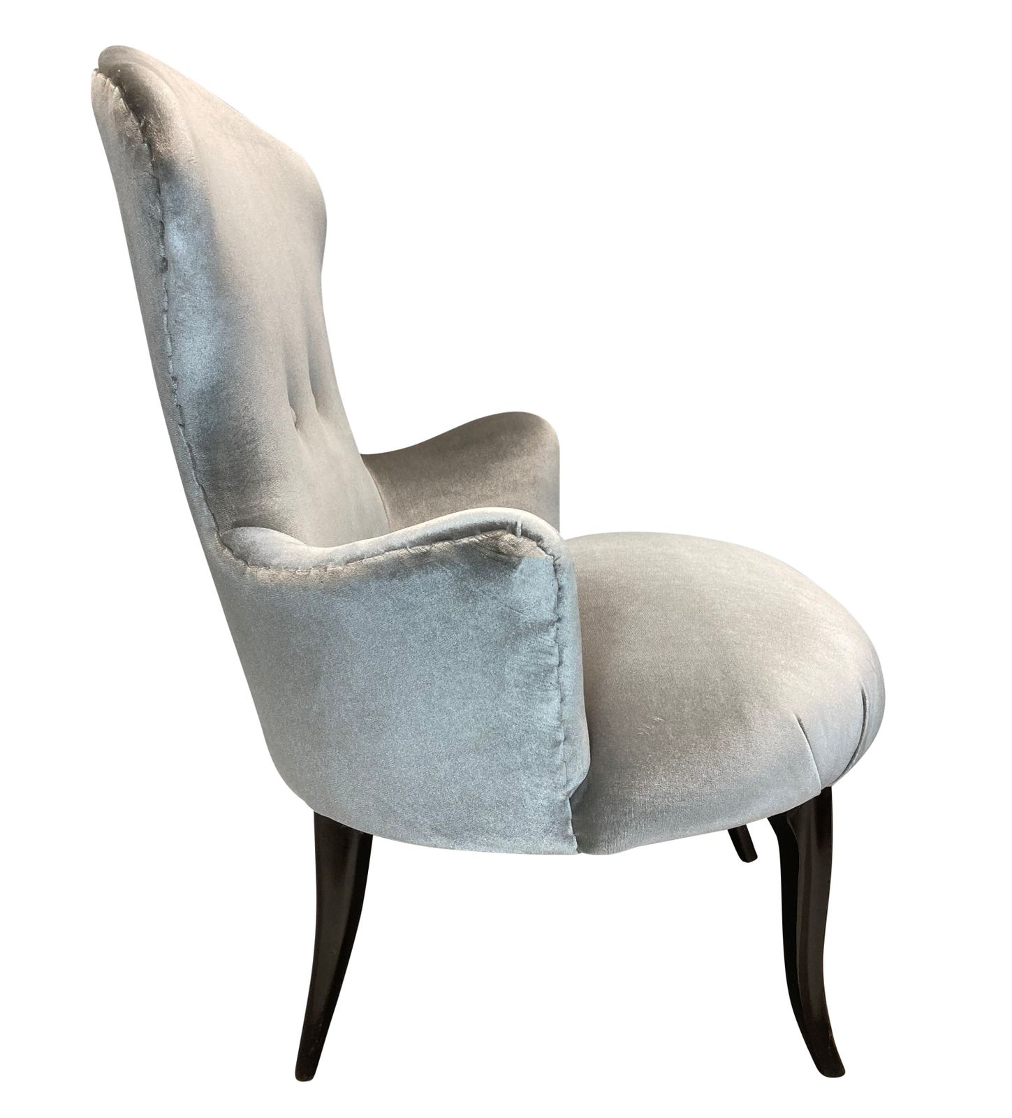 A Pair Of Italian Mid Century Bedroom Chairs In Velvet photo Furniture