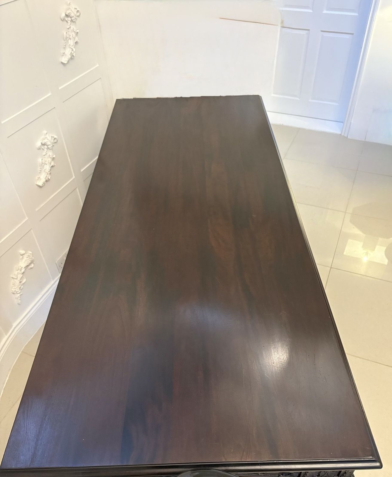 Large Antique 19th Century Outstanding Quality Carved Mahogany Table In The Chinese Chippendale Manner photo vinterior