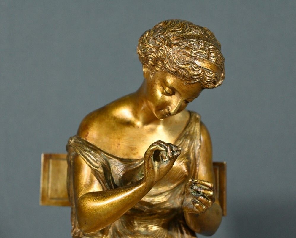 Bronze With Golden Patina “La Couture” – Early 20th Century photo buy