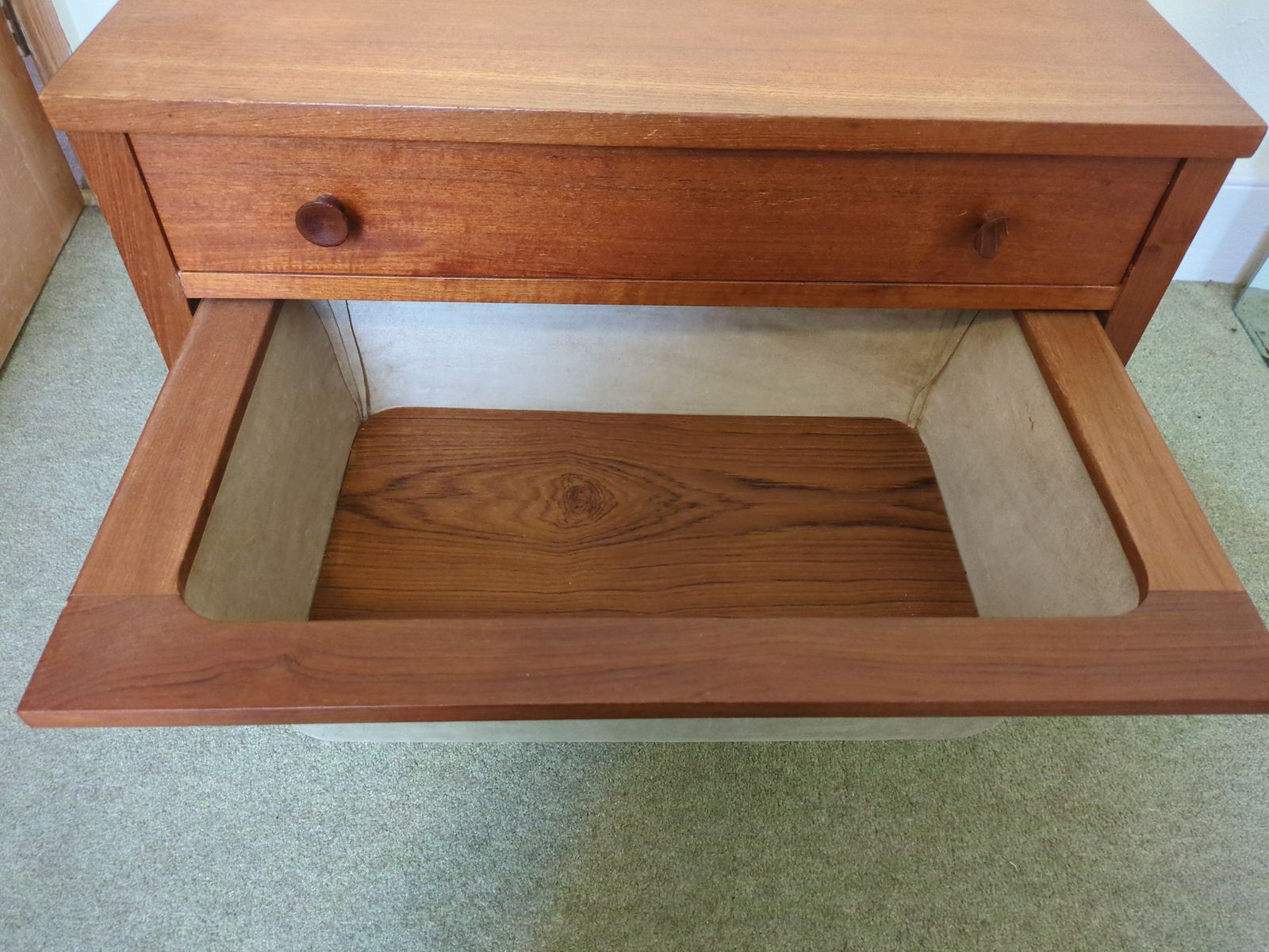 Danish Vintage Sewing Cart In Teak photo for sale