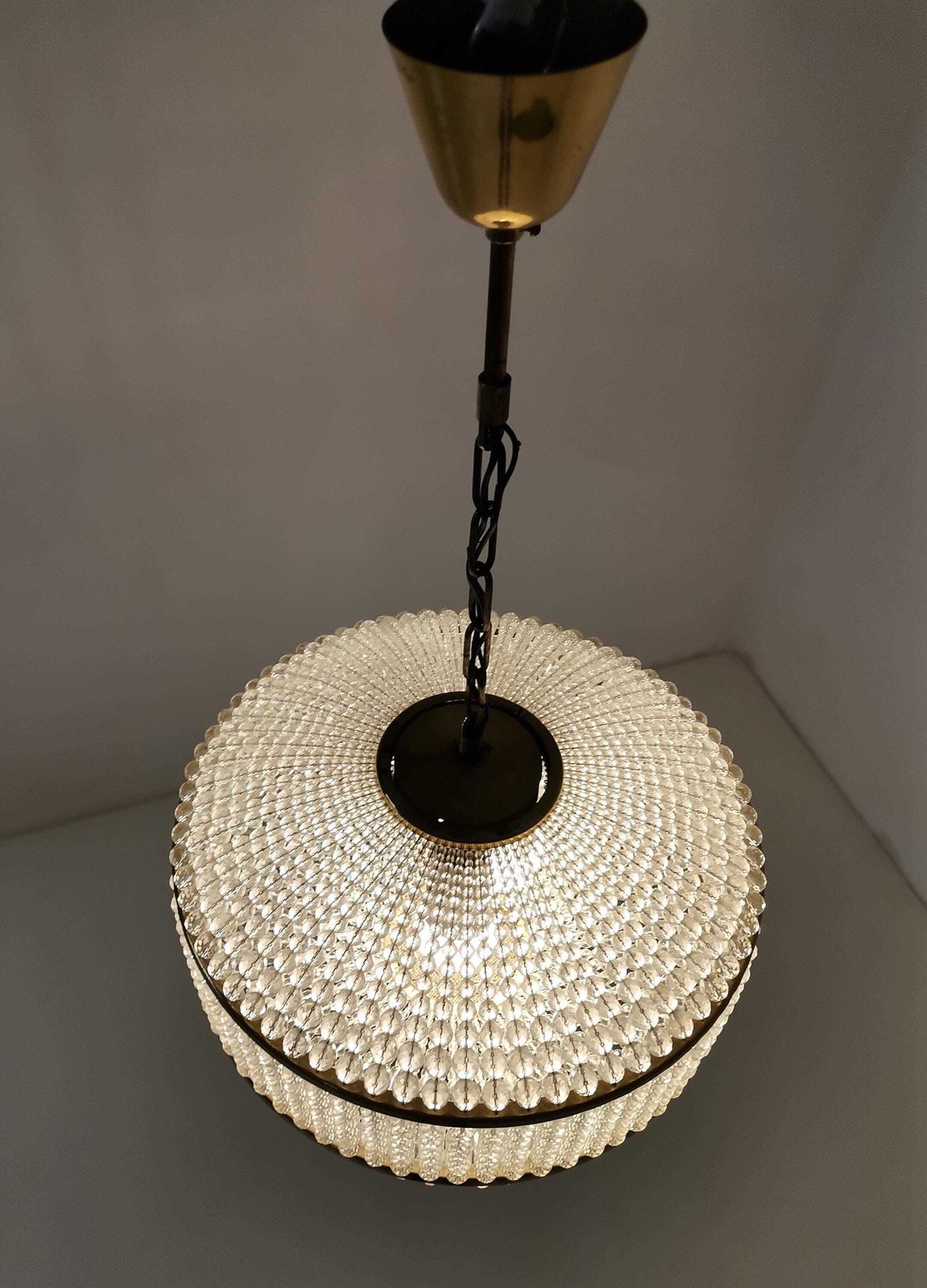 Vintage Brass & Swarovski Crystal Chandelier / J.L Lobmeyr 60s Austria photo buy