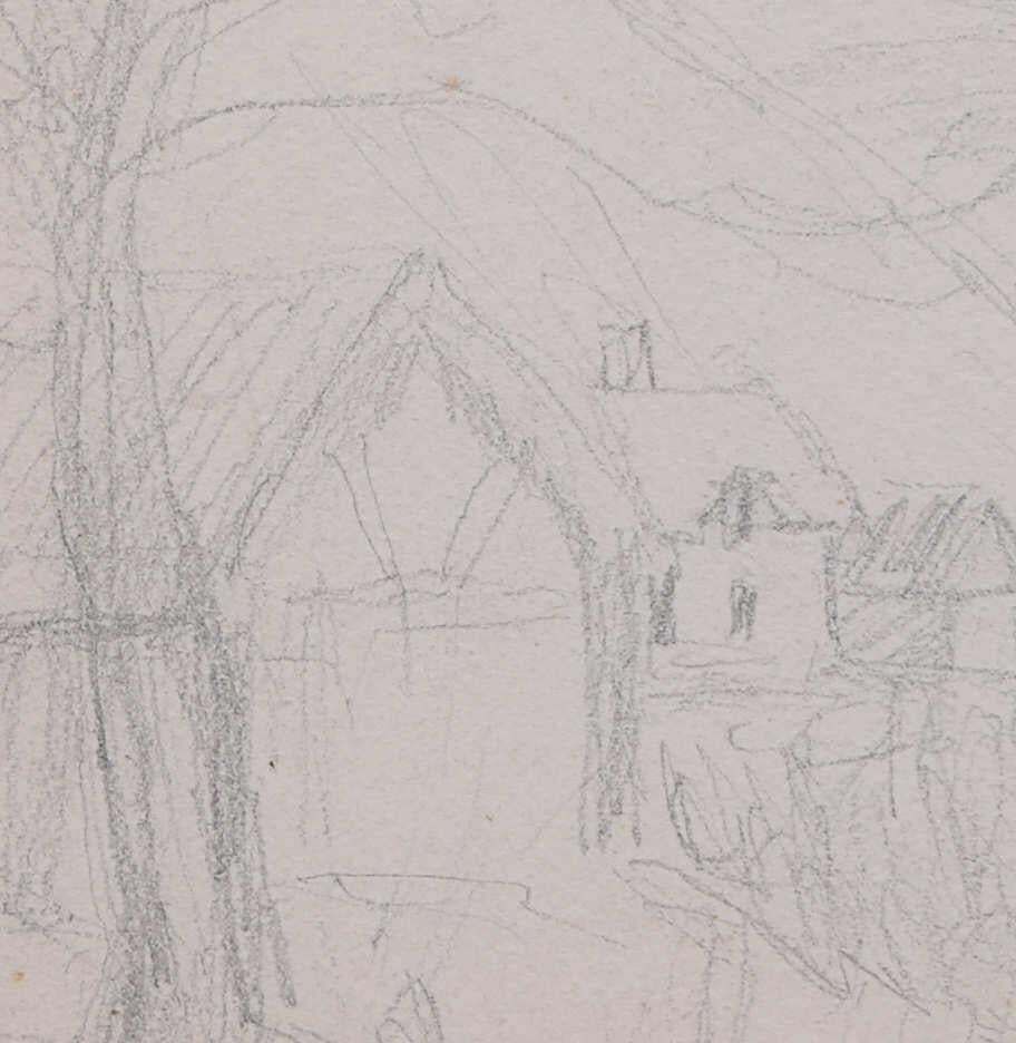Landscape View, Pencil Sketch By George Bissill photo furniture