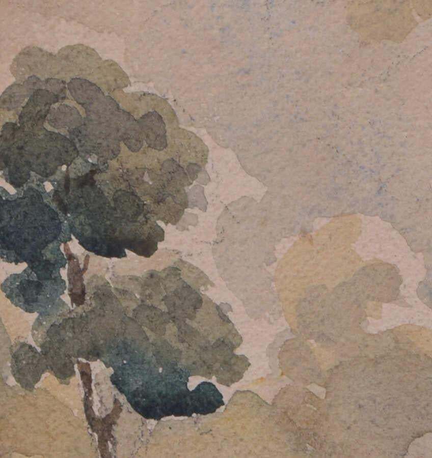 View Over The Bridge, Watercolour By George Bissill photo furniture