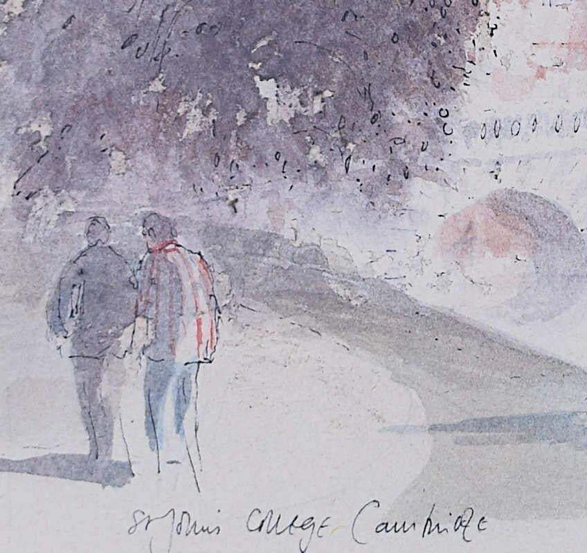 St John's College, Cambridge, Lithograph By Hugh Casson photo for sale