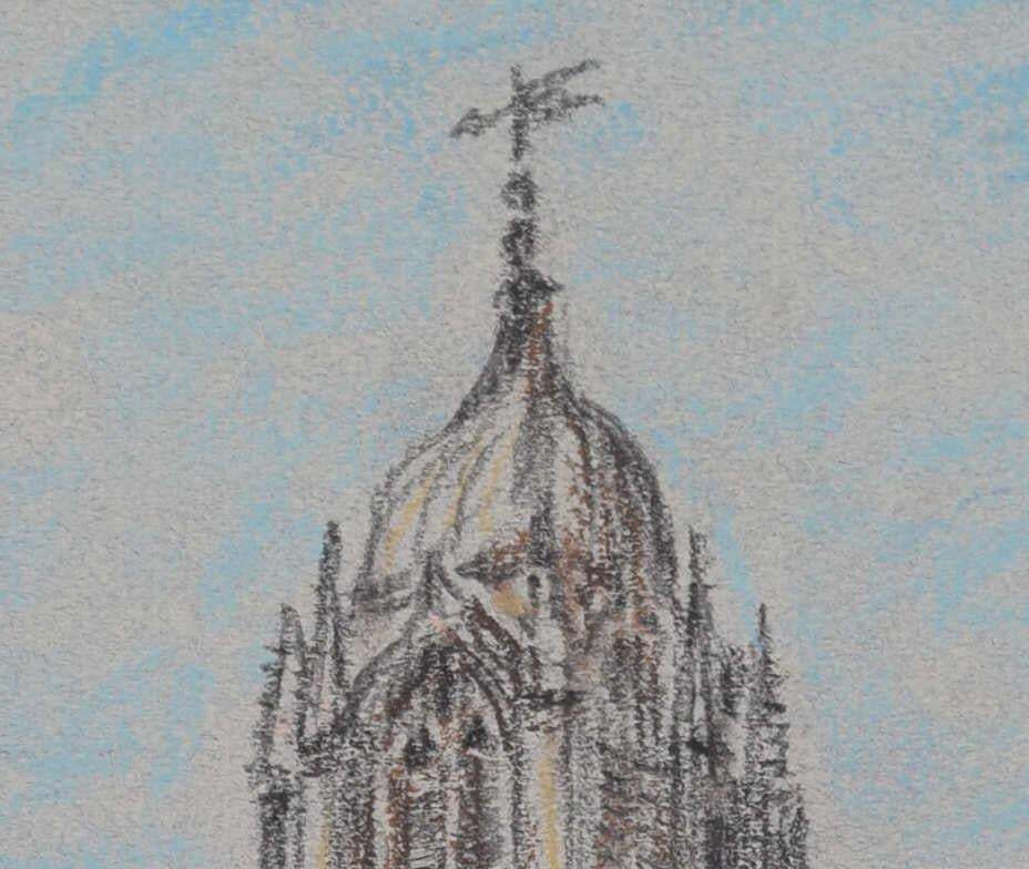 Christ Church College, Oxford, Pastel Drawing By William Steeple Davis photo furniture