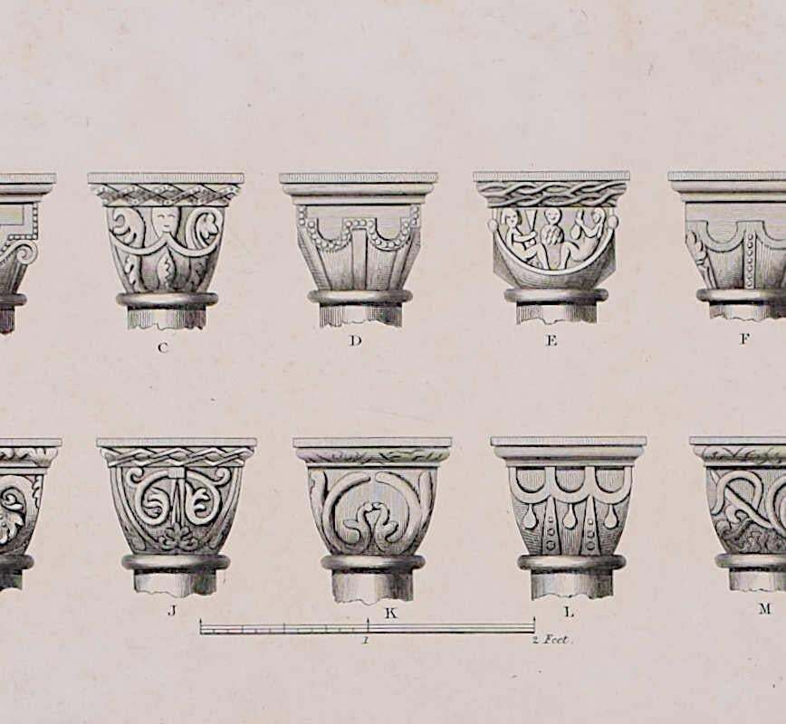 Architectural Details Of St Albans Cathedral, Engraving By James Basire 1810 photo furniture