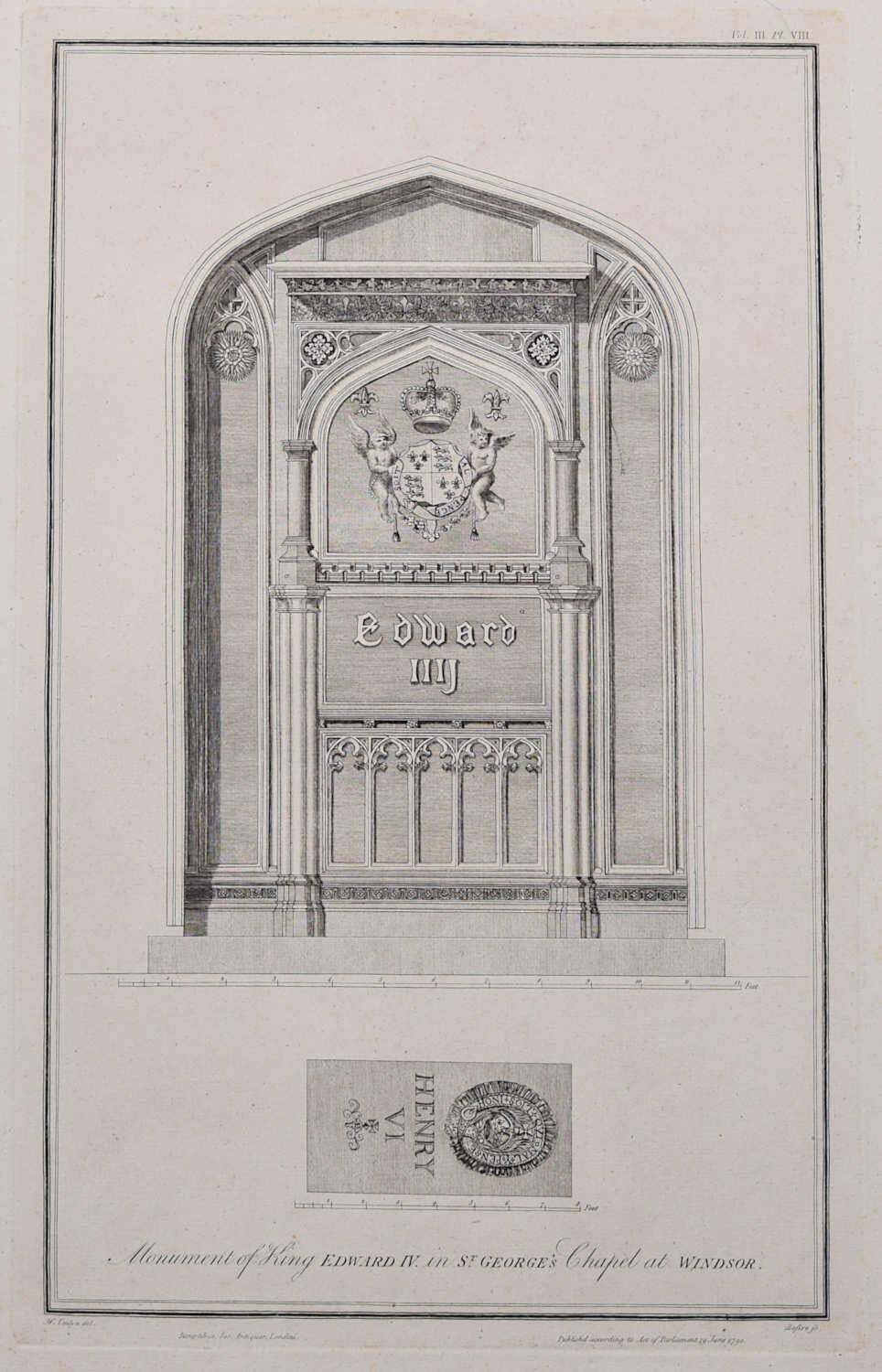 Monument Of King Edward IV, Windsor, Engraving By James Basire 1790