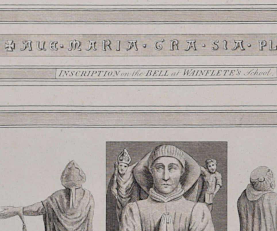Wainflete School, Lincolnshire, Engraving By James Basire 1790 photo Art