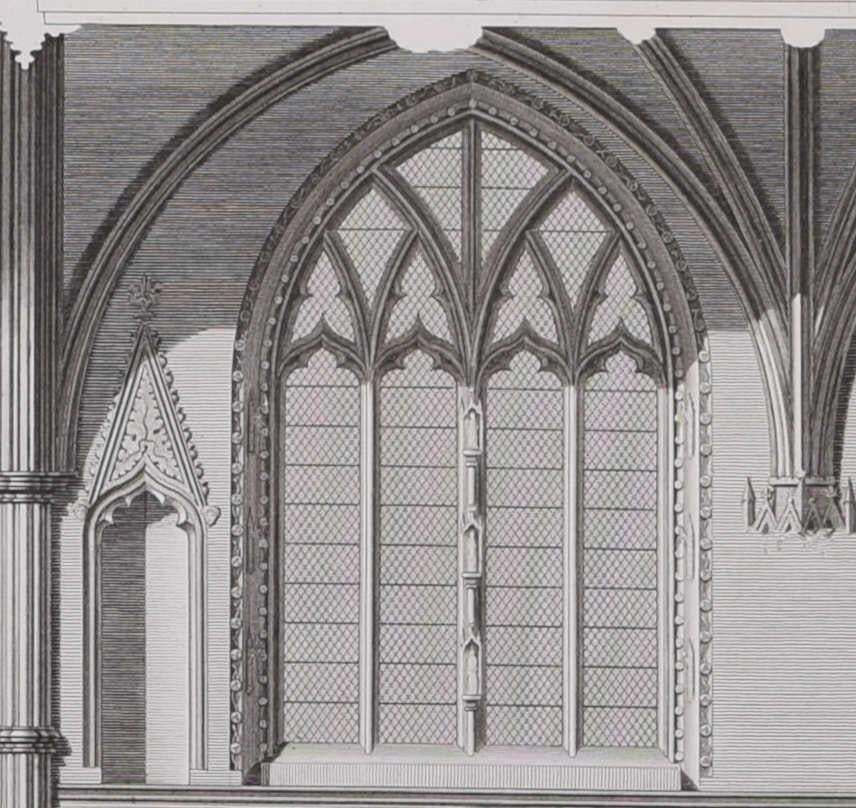 Architectural Fragments Of St Albans Cathedral, Engraving By James Basire 1810 photo furniture