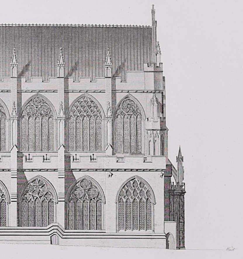 Architectural View Of Exeter Cathedral, Engraving By James Basire 1797 photo 1404.0