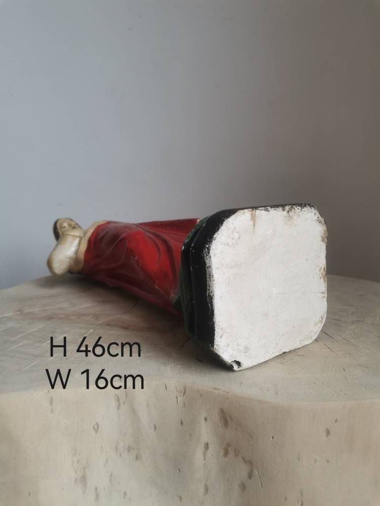 Jesus Christ Statue, Classic Religious Art Christian Religious, Vintage Decor, Hand Made & Painted, Statue Large photo furniture