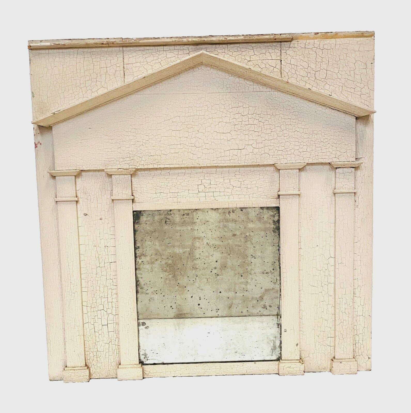 Empire Wooden Mirror With Crackle Patina 19th Century photo furniture