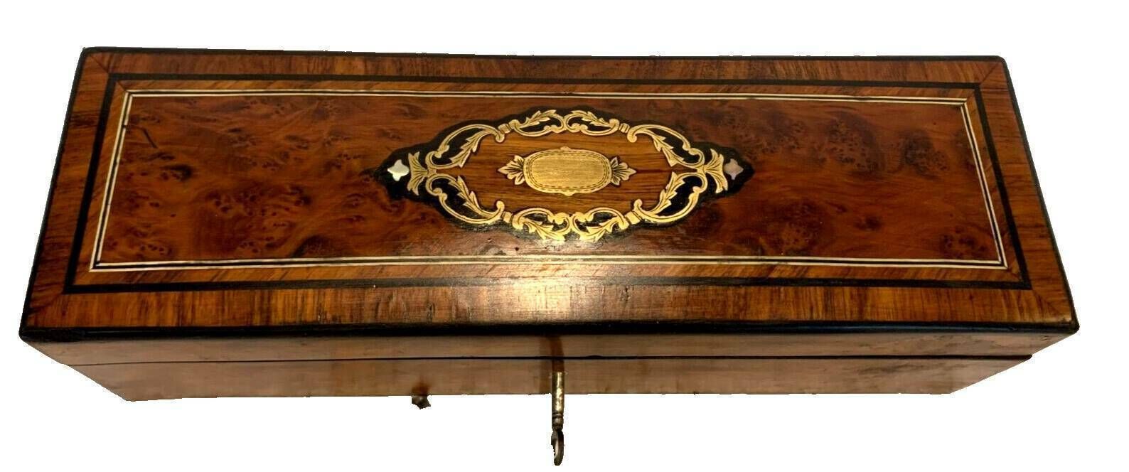 photo furniture Glove Box In Thuja Burl Napoleon III Boulle Marquetry 19th Century