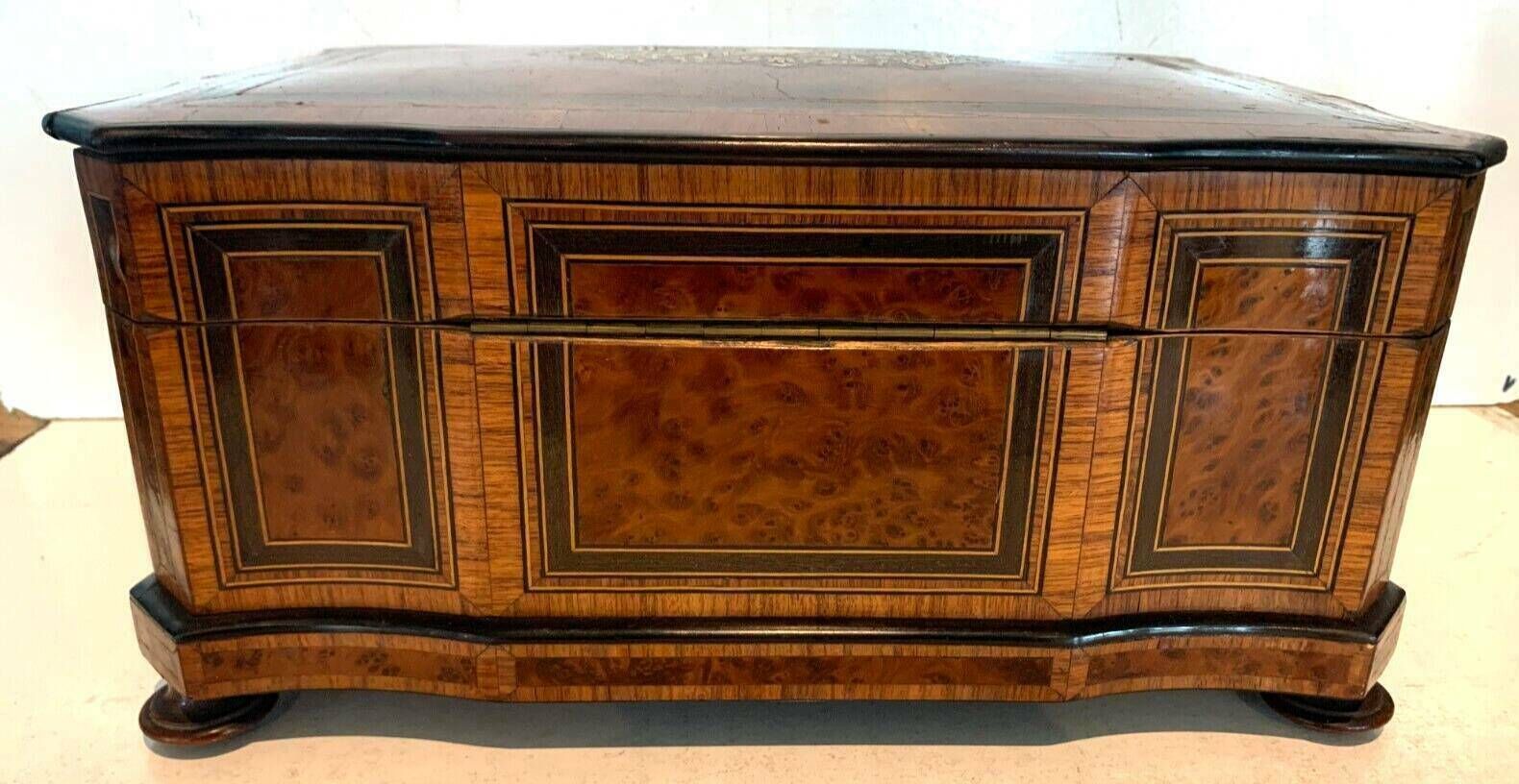 Jewelry Box In Cedar Burl Boulle Marquetry Box Napoleon III Period photo buy