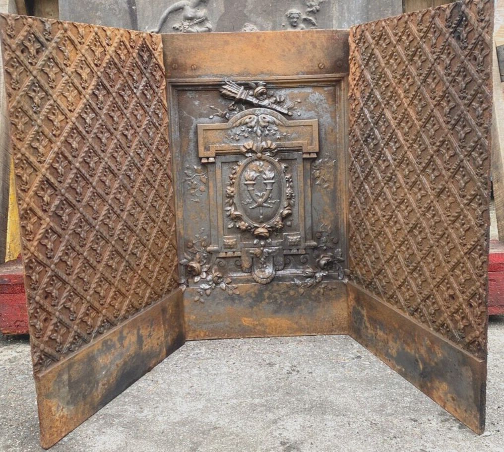 19th Century Cast Iron Fireplace Interior photo furniture