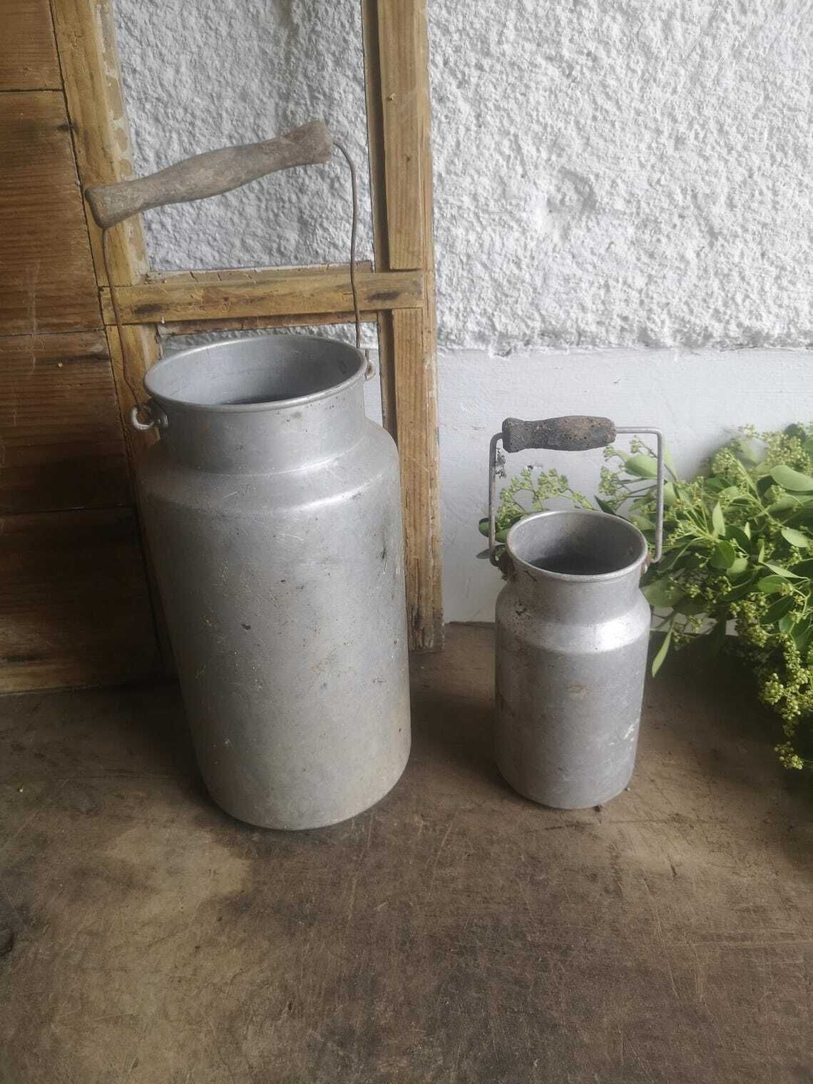 Farmhouse Vase Decor With Milk Churns Hungarian Vessel Garden Decor photo furniture