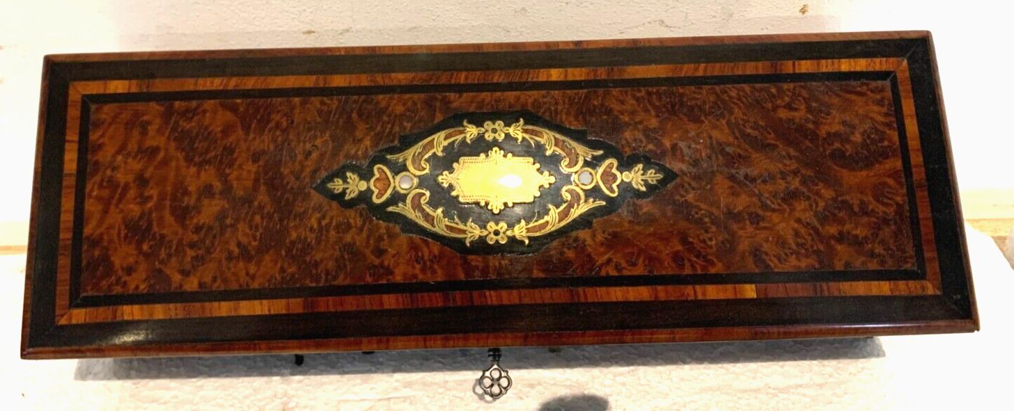 Jewelry Box In Chuja Magnifying Glass Napoleon III Marquetry Boulle XIX Century photo for sale