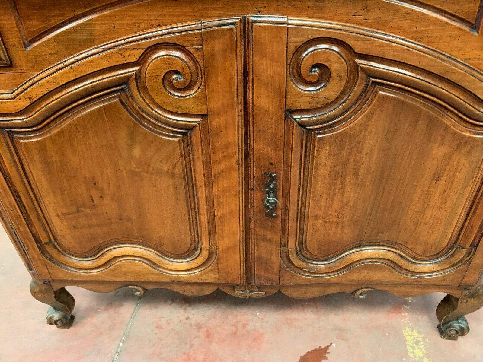 photo furniture Buffet 2 Louis XV Bodies In Walnut / 18th Century Furniture / Antique XVIII Furniture