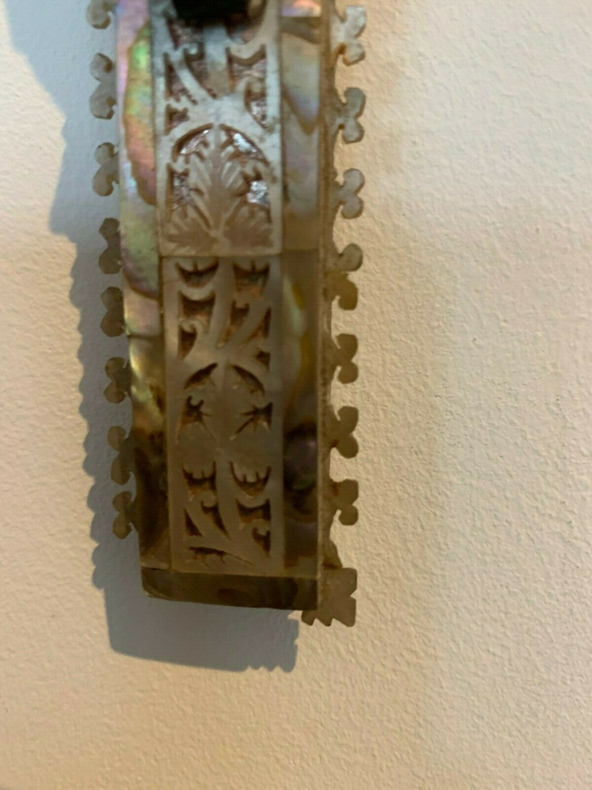 Crucifix In Regulates And Mother Of Pearl Marquetry Object Of Worship 20th Century photo for sale