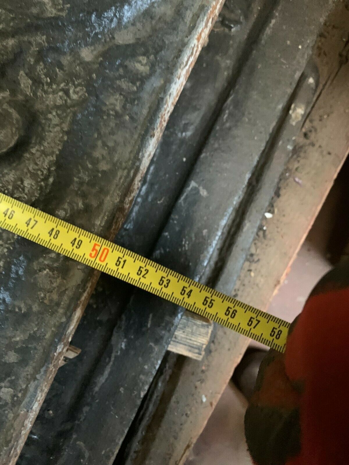 20th Century Cast Iron Fireplace Base Plate photo vintage