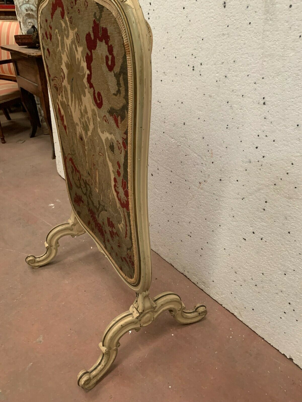 Louis XV Style Lacquered Wood Fireplace Screen photo vintage