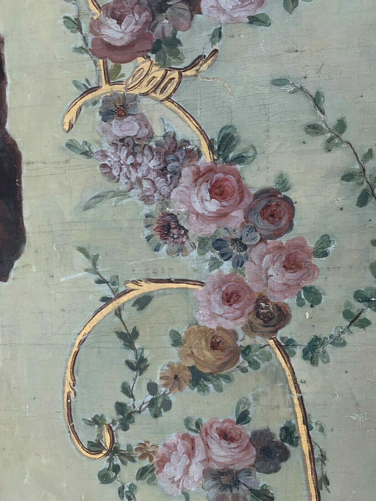 photo furniture Painting On Scene Canvas At The Antique Decorative Panel XIX Century