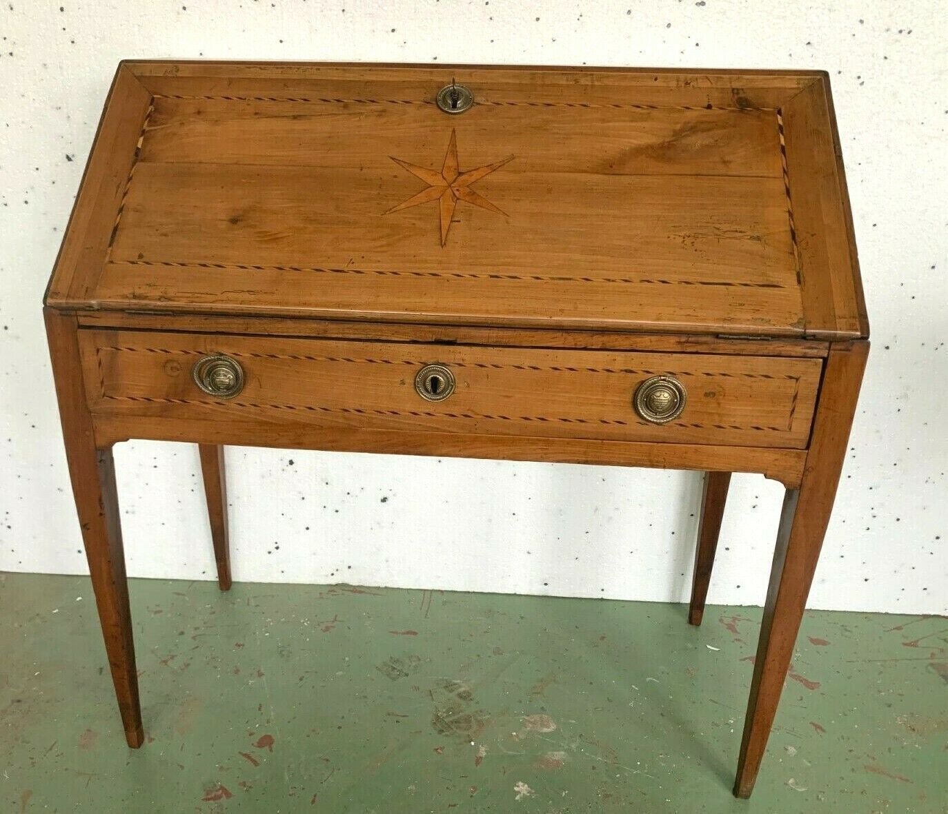Louis XVI Style Cherry Wood Slope Desk XIX