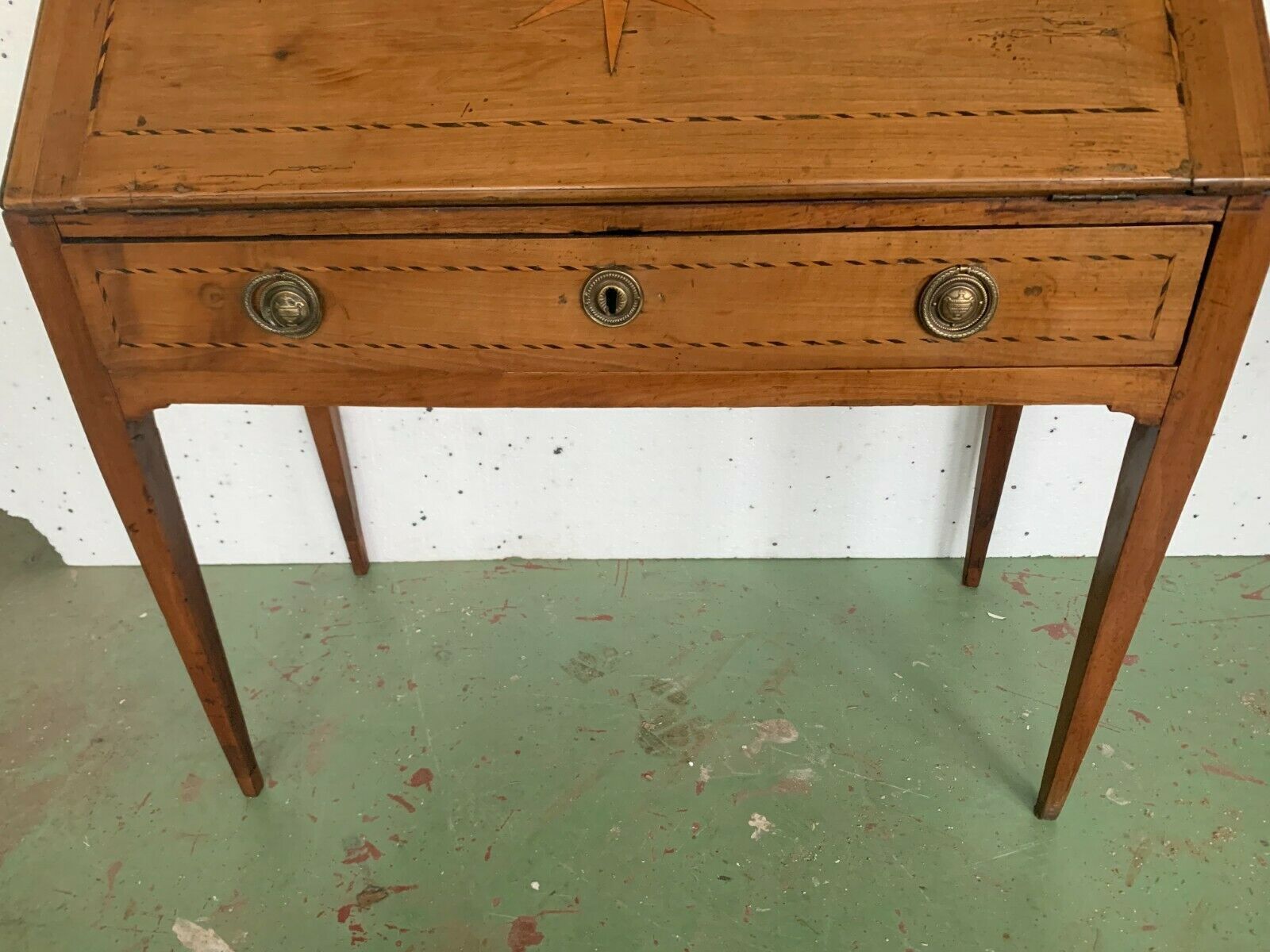 Louis XVI Style Cherry Wood Slope Desk XIX photo Furniture
