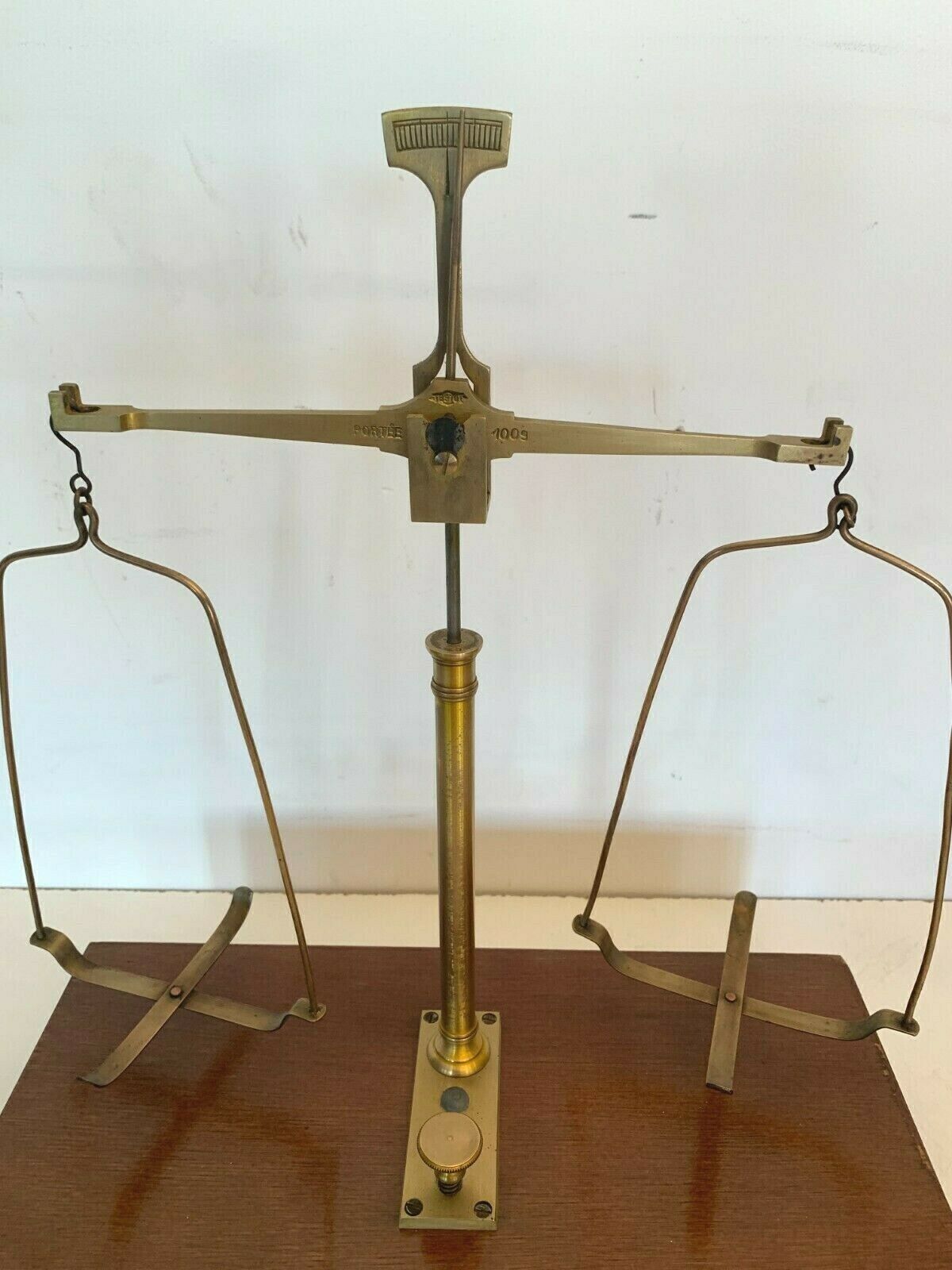 Trebuchet Scale And Its Weights XX Century Jeweler's Scale XX Century photo furniture