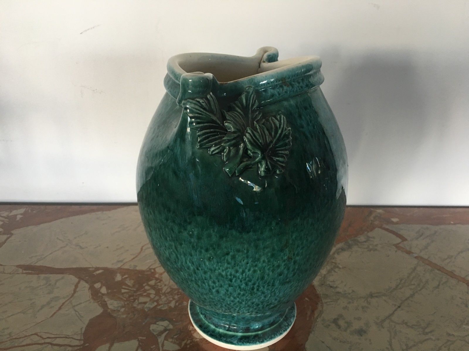 Enamelled Stoneware Vase By M Delmotte Ball Vase Pinched Neck Vase photo furniture