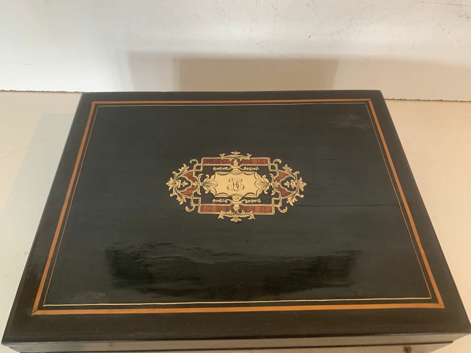 Box Tokens In Blackened Wood Box Napoleon III Boulle Marquetry Twentieth Century photo buy