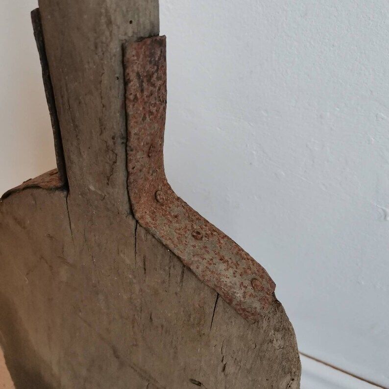 Beautiful Well Used And Very Rustic Primitive Flat Paddle Antique Baking Equipment Bread Bakery Vintage Decor Hand Carved Wood 100 Yrs Old photo for sale
