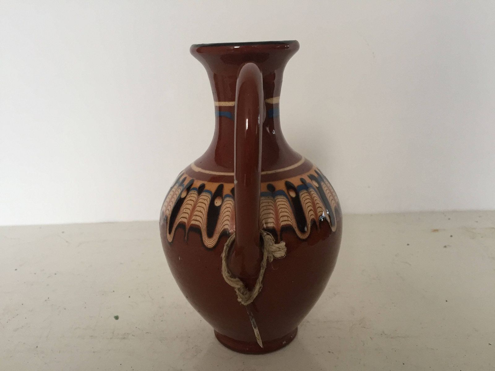Jug Troyan Traditional Bulgarian Pottery Hand Painted. Made In Bulgaria, Old Collectible Drinks Water Wine, Gift Fold Art photo buy