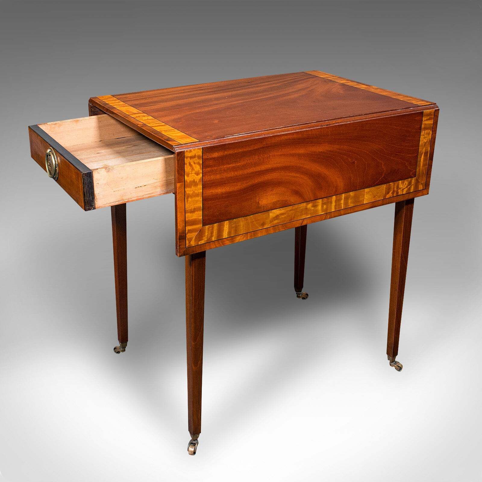 Antique Pembroke Table, English, Drop Leaf, Occasional, Tea, Regency, Circa 1820 photo furniture
