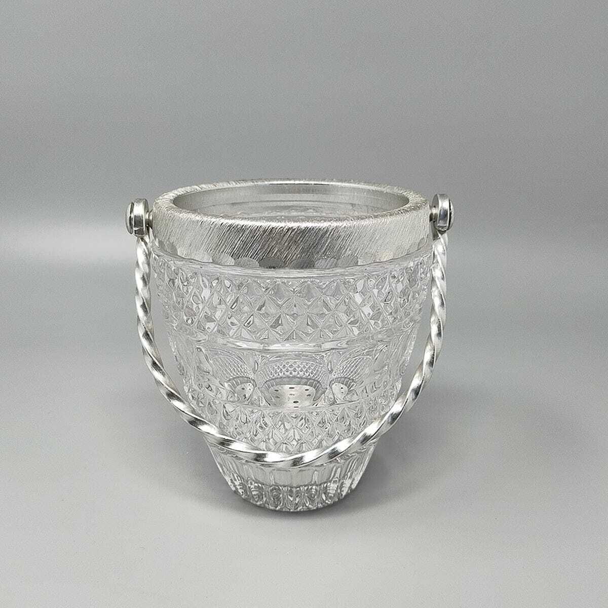 1960s Gorgeous Cut Crystal Cocktail Shaker With Ice Bucket By Arir. Made In Italy. photo buy