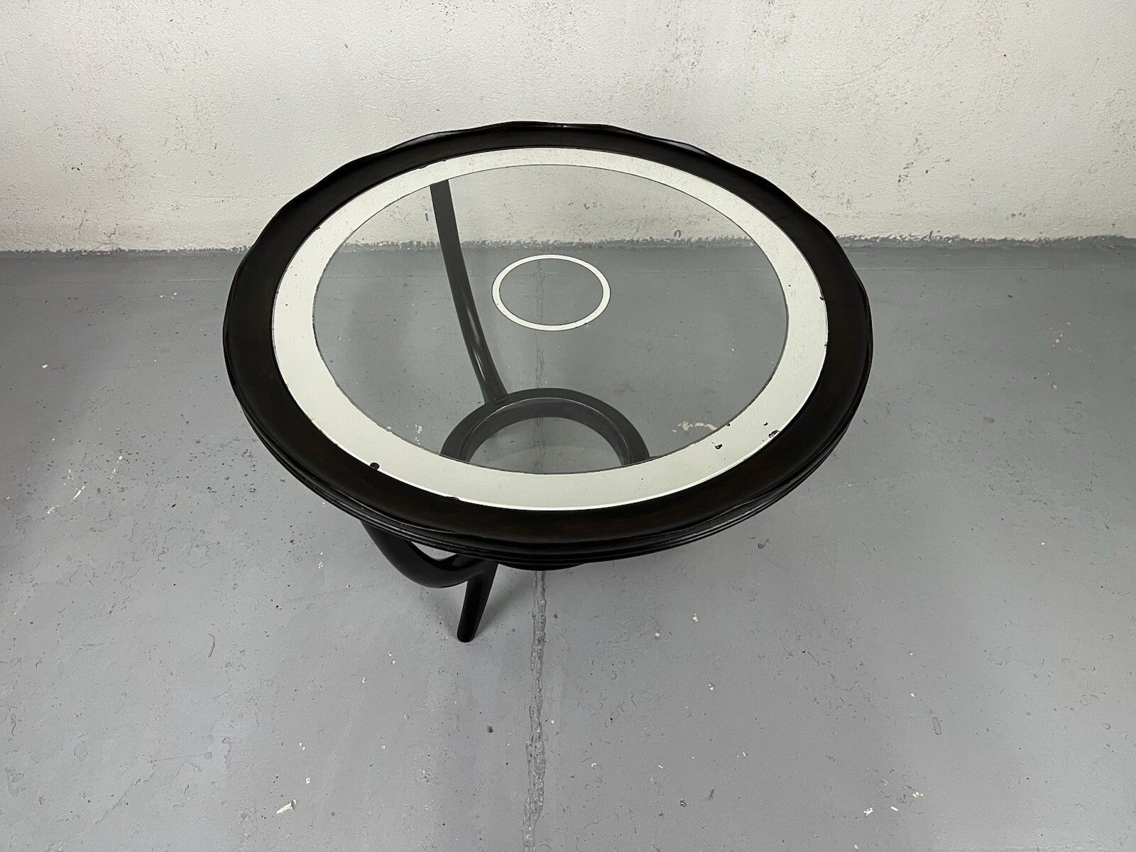 Paolo Buffa 1950’s Vintage Design Wooden Glass Coffee Table photo for sale