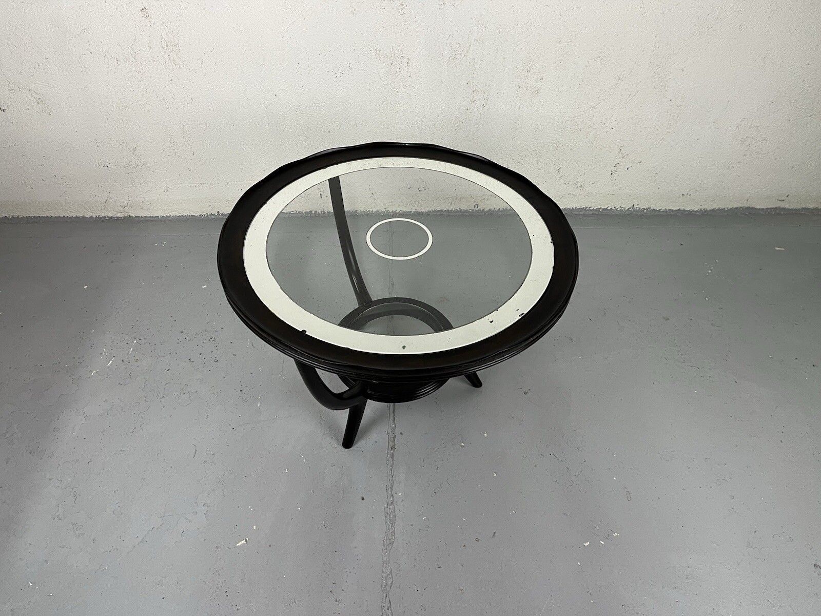 Paolo Buffa 1950’s Vintage Design Wooden Glass Coffee Table photo Furniture