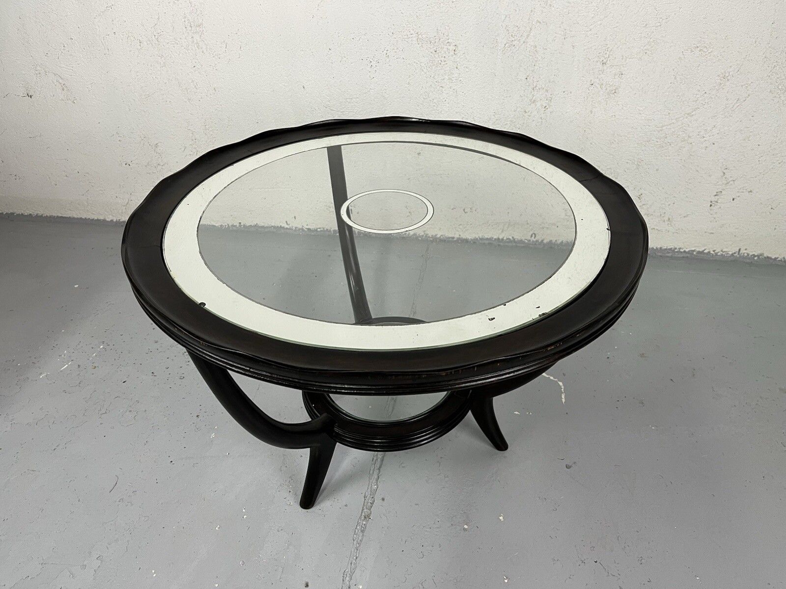 Paolo Buffa 1950’s Vintage Design Wooden Glass Coffee Table photo 345.0