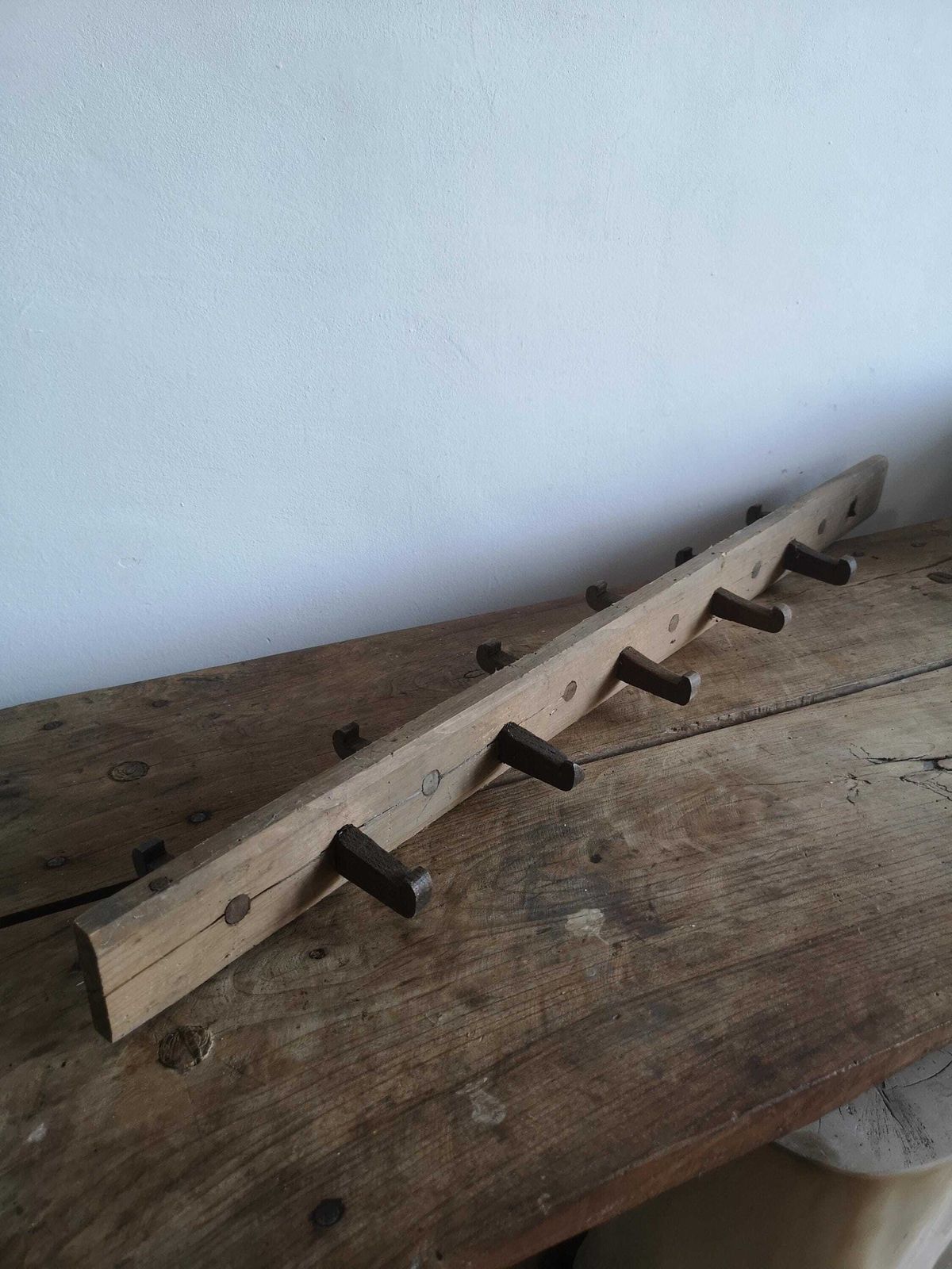Antique Deco Style Wardrobe Hook Beautiful Hard Wood Mount Classic Peg Hangers Unique, Eye Catching, Decor French Vintage Internal Coat Peg photo for sale