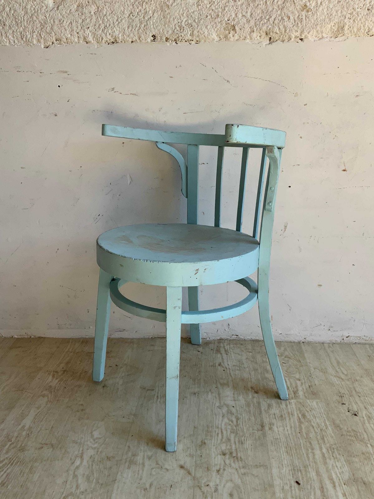 French Blue Antique Thonet Style Chair C1900 Elegance | Solid Wood| Reclaimed From Old Tea House| Timeless Art For Your Home Décor photo for sale