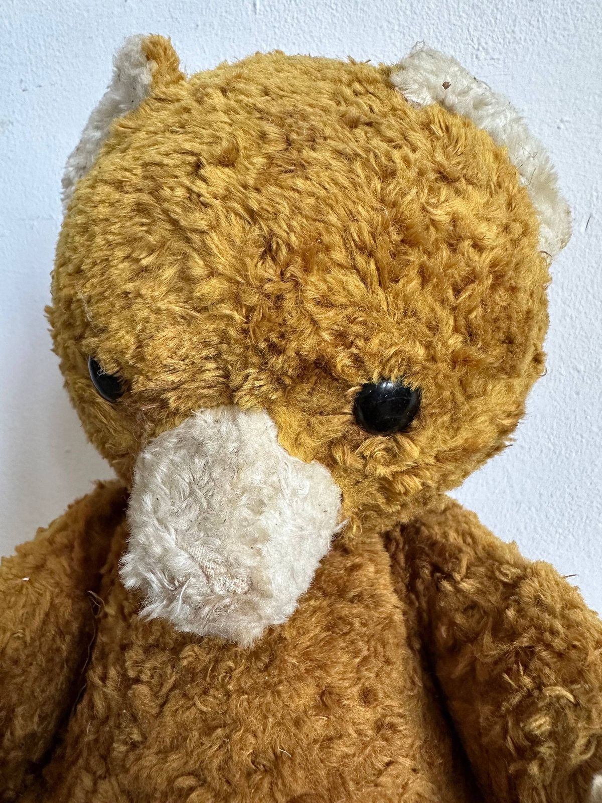 Adorable Antique Teddy Bearginger Cute Semi Jointed Bear Sweet Orphaned Character Teddy Soft Toy, Collectible C1950 Handmade European Straw photo furniture